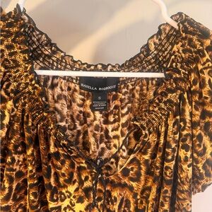 Isabella Rodriguez Animal Print Top